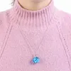 Chains Chic Transparent Resin Rould Ball Starry Sky Pendant Necklace Women Blue White Cloud Chain Fashion Jewelry Gifts