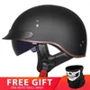 Motorcycle Helmets Retro Vintage Helmet Men Summer Casque Moto Open Face Scooter Biker Motorbike Racing Riding Cascos Para