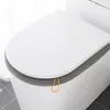 Tuvalet koltuk kapakları 1/2/3pcs kış sıcak kapak closeestool mattwashable banyo aksesuarları örgü saf renk yumuşak o-şekilli ped biet