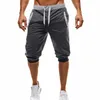 Herrshorts Herr Casual Sommar Fritid Knälång Färg Patchwork Joggare Korta träningsbyxor Byxor Bermuda