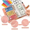 Binder Budget Planner Notebook Covers Folder A6 Size 6 Hole Pockets Plastic Zipper Money Saving Envelope