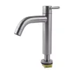 Bathroom Sink Faucets Basin Stainless Steel Silver Single Cold Counter For Kitchen 230406