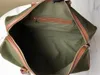 Original lyxig designerpåse hög kvalitet stor kapacitet ny resväska 8029 canvas grön stor handväska dubbel dragkedja avtagbar läder axelband