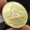 Золотая монета динозавра парка юрского периода