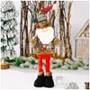 Decorações de Natal Retro Snowflake Manta Stretchable Boneca Papai Noel Elk Boneco Feliz para Casa Enfeites de Natal L230620 Drop Deli Dh9LC