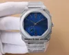 Новый Octo Finissimo Titanium Case Watch 102945 Miyota Automatic Mens Watch 41 мм серого циферблата модные спортивные часы из нержавеющей стали.