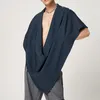 Männer Tanktops Mode Unregelmäßige Party Top Ankunft Männer Kleidung V-Ausschnitt Revers T-Shirt Sexy Harajuku Solid Tee Pullover 2023