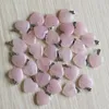 Fubaoying Charm Natural Heart Stone Pendant 30pcs lot Pink Quartz Crystal Fashion Accessories 20mm Sell For Jewelry Making 201242l