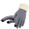 Five Fingers Gloves 2023 Women's Cross-Border Knitted Fashion Inverno in stile europeo e americano