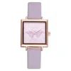 HBP Bracelet en cuir rose Montre de créateur Montres pour dames Cadran carré Mouvement à quartz Montre-bracelet électronique Horloge d'affaires décontractée