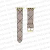 Designer Smart Straps Watch Band for apple watch band Gold Link Chain 49mm 44mm 45mm iwatch series 8 9 4 5 6 7 Strap Leather Rivet Bracelet Original Monogram Letter Print