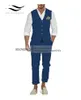 Men's Suits Arrival Men's 2 Pieces Beige Linen Formal Business V-Neck Vest Man (Vest Pants) For Wedding Groom