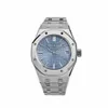 Audemar Pigue Watch AP Abbey Royal Oak Auto Saile „50. rocznica” Steel Ice Blue Dial FRJ