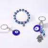 Keychains Lanyards L Evil Eye Hamsa Hand And Bracelets Set Protection Blue Decor Drop Delivery Amq5W