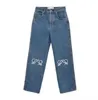 Kvinnors jeans designer byxa ben öppna gaffel tät capris denim byxor tillsätt fleece förtjockas varm bantning jean byxor märke kvinnor kläder broderi tryck0591