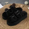 23SS Mens Chinelos Chinelos de Inverno Slides Botas de Pele de Carneiro Mulheres Ultra Mini Plataforma Camurça Conforto Inverno Morango Fivela Slipper Slides Designer Mulheres Casa