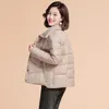 Feminino para baixo 2023 estilo algodão-acolchoado jaqueta feminina inverno moda mais veludo senhoras casaco curto acolchoado