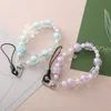 Sweet Bowknot Beads Lanyard Phone Chain Universal Acrylic Pärled Anti-Drop Phone Rope Telefonfodral Hängande ornament Dekorationer