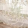 Curtain Bird Embroidered Tulle Curtains For Bedroom Room Chinese Elegant Swallow Lace Wave Bottom Balcony Window Tenda Drapes Js181C