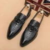 Jurk Schoenen 2023 Slip Op Mannen Bruin/Zwart Elegant Microfiber Leer Voor Formele Schoen Mannelijke Oxfords Sociale A172