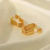 Stud Earrings Delicate U-Type For Women Waterproof Gold Plated Stainless Steel Earring Minimalist Stacking Jewelry Gifts