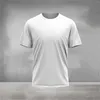 Men's T Shirts Outdoor Quick-Drying T-Shirt Summer Loose Simple And Versatile Lines Printed Cotton Round Neck Short-Sleeved Tops