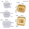 Baking Tools 100Pcs 50/63-80/100g Square Moon Cake Trays Mooncake Package Box Container Holder Mid-autumn Festival