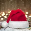1Pc Natale Cappelli di Babbo Natale Rosso Berretto di peluche Carino Cappelli caldi per Natale Decorazioni di Capodanno Regali Navidad Noel Natal