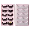 higher quality 5 Pairs Segmented False Eyelashes synthetic hair Makeup Tools Eye Lashes Long False Mink Lashes Natural Free shipping