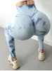 Damesleggings Tie Dye Push Up Dames Hoge taille Naadloze panty's Lggins Gym training Sportlegging Elasticiteit Heup Fitness Kleding