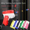 Foldable Soft Bullet Gun, Alloy Model, Gun Keychain, Classic Repeating Pistol Design Children Adult Birthday Gift