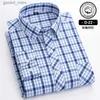 Men's Casual Shirts New Cotton Plaid Casual Shirts For Men Long Sleeve Fashion Print Checked Regular Fit Mens Plaid Shirts Dress Daily Clothing Soft Q231106