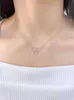 Ism Koreanische Version Neue Micro Intarsien Diamant Designer Halskette T Familie Bogen Halskette Weibliche Sommer Schlüsselbein Kette Broadcast Schmuck Tiff