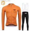 Maglia da ciclismo Imposta inverno caldo Fece Abbigliamento da ciclismo nsr raudax Maglia da ciclismo lunga da uomo Seve Set da bici da strada Uniforme MTB Ciclismo invernale Q231107