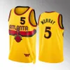 Camisas de basquete Dejounte Murray Trae Young Men 2023-24 Authentic City Jersey