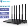 SIM-карта Router Wi-Fi6 OpenWRT 5G Wi-Fi6 1800 Мбит / с 128 МБ Флэш 256 МБ ОЗУ для 128 устройства сетки 5,8 ГГц Wi-Fi Mi-Mimo Antenna