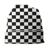 Bérets Classique Damier Skullies Bonnets Casquettes Hommes Femmes Unisexe Streetwear Hiver Chaud Tricot Chapeau Adulte Échiquier Bonnet Chapeaux