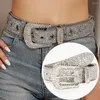 Gürtel Y2k Silber Strass Gürtel für Frauen Mädchen Punk Bling Pailletten Bund Mode Jeans Hosen Dekor Gürtel Party Outdoor