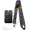 Mobiele telefoonbanden charms kleurrijke honden poot print houder Japanse anime cosplay cartoon nek riem lanyards id badge kaart sleutelhanger whollesale cadeau #013