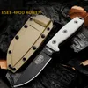 ESEE Survival Straight Knife 1095 High Carbon Steel Drop Point Blade Full Tang G10 Handle Outdoor Camping Hunting Fixed Blade Knives with Kydex