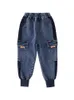 Jeans Niños Jeans para niños Ropa Otoño Invierno Niños Pantalones de mezclilla Adolescente Pantalones casuales Pantalones vaqueros sueltos 4 -15 años 230413