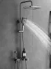Rubinetti della cucina Bagno Set doccia intelligente a temperatura costante Pistola pressurizzata a parete Grigio Bianco