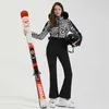 Другие спортивные товары зимние однолокоженные лыжные костюмы Женщины на открытом воздухе сноуборд теплый комбинезон для комбинезона снежного комбинезона Утолщенная ветрозащитная водонепроницаемая одежда HKD231106
