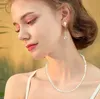 Strands Strings 5-6mm Natural Baroque Freshwater Pearl Necklace Fashion Jewelry for Gift 925 Sterling Silver Choker Necklace for Women Girls 230404