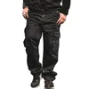 Men's Jeans Loose Fit Cargo Pants With Multi Pockets Oversized Skateboard Hip Hop Denim Trousers Straight Plus Size 30-46