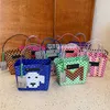 ma-letter Beach Bags women designer bag woven luxurys handbag 10 Color matching shopping bags plastic basket bag purse 230301