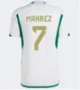 22 23 Argélia Mens Futebol Jerseys Slimani Mahrez Bennacer Atal Mahrez 2023 2024 Home Away Camisas de Futebol Uniformes Pretos Pré Jogo Treinamento Fãs Versão do Jogador