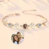 Charm Bracelets Customized Po Bracelet Project Bracelet Four Leaf Clover Personalized Bracelet For Her Customized Bracelet For Women 230406