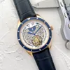 Relojes de pulsera VAC para hombres 2023 Relojes para hombre Tourbillon Tres agujas Mecánico automático Wastch Alta calidad Top Marca de lujo Correa de cuero Moda Fase lunar