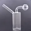 10 pçs borbulhador de vidro fumar tubulação de água narguilé filtro queimador de óleo bong portátil erva seca tabaco queimador de óleo tubos ashcatcher